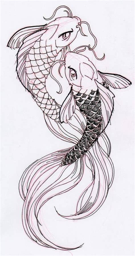 Two Cool Koi Fish Ink Drawing Stuff For School Pinterest Drawings