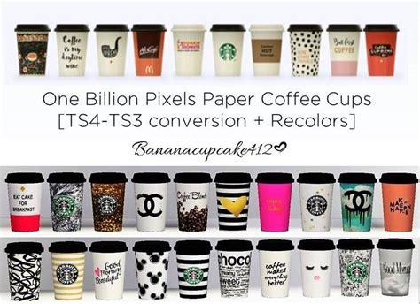 One Billion Pixels Photo Paper Coffee Cup Sims 4 Cc Kids Clothing