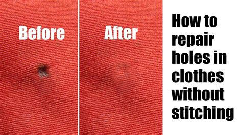 How To Repair Holes In Clothes Without Stitching Youtube