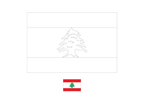 Lebanon Flag Coloring Page Flag Coloring Pages Lebanon Flag Flag