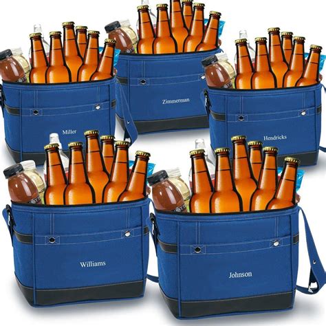 Groomsmen T Set Of 5 Personalized Insulated 12 Pack Coolers A T