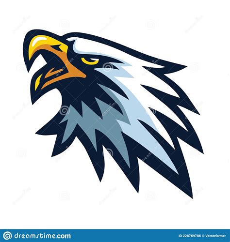 Eagle Mascot Logo Sports Team Mascot Design Vector Stock Vector
