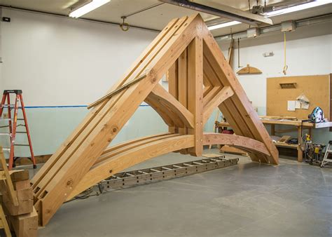 King Post Trusses Timber Frame Design Wood Ceiling Beams