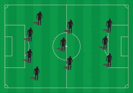 We analyze the formation as a whole. Soccer game attacking formations