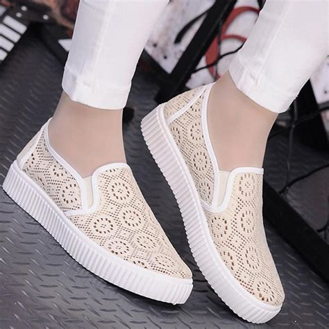 Mesh Hollow Breathable Loafers Loafer Shoes Women Flat Shoes Women
