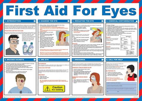 The need is so that if you are faced with a situation where first aid is required. First Aid For Eyes Guide Poster - laminated 59cm X 42cm