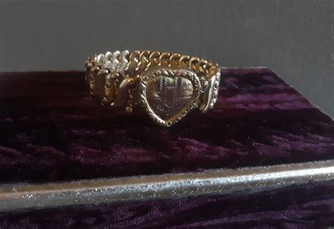 Antique K Gf Sweetheart Expansion Bracelet Leading Lady Unengraved