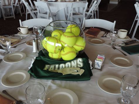A Sports Themed Centerpiece For The St Stephens Event Sports Themed