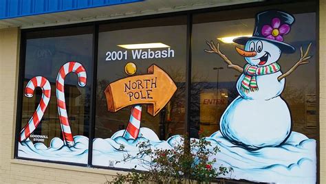 Holiday Window Painting Goodwill Industries Free Sky Studios