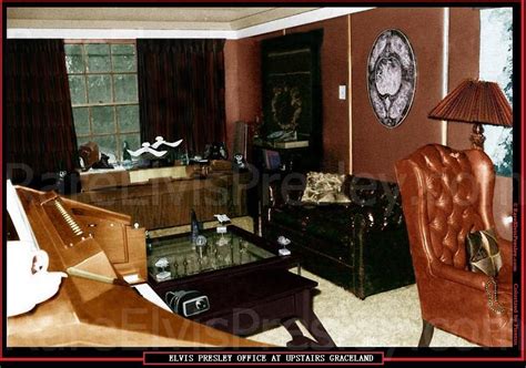 Are there any photos of elvis in his bedroom? For Elvis CD Collectors • Elvis' office at Graceland ...
