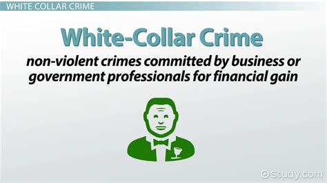 Street Crime Vs White Collar Crime Definitions And Examples Video