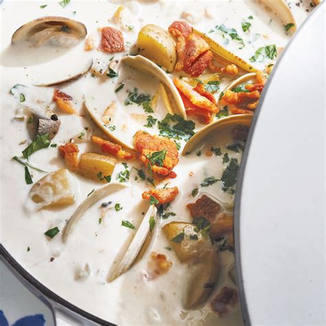 Seafood Chowder With Clams Scallops Shrimp And Cod Recipe Sur La Table