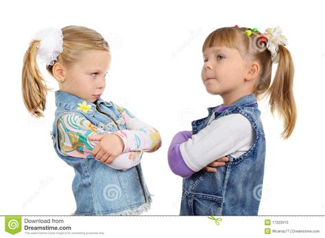 Two Angry Little Girls Stock Photo Image Of Concept 17222510