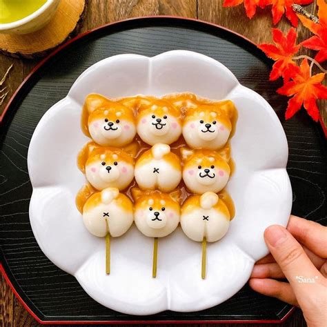 🍡 So Kawaii 😍 Dango Or Japanese Dumplings Are Usually Plain But These Were Shaped Into Cute