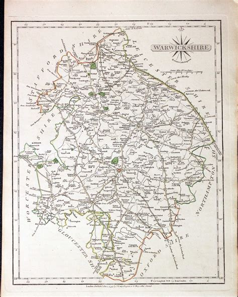 Antique Maps Of Warwickshire Richard Nicholson
