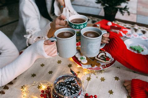 Female Friends Drinking Hot Chocolate By Stocksy Contributor Jovana
