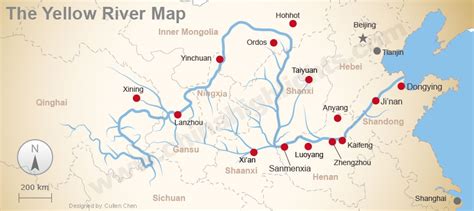 3 Most Useful Yellow River Maps Maps Of The Yellow River