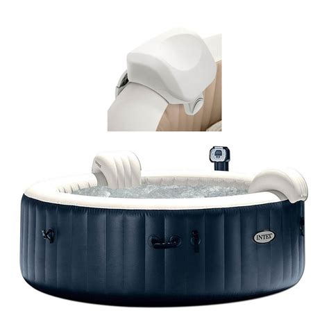 Intex Purespa 4 Person Inflatable Heated Bubble Hot Tub With Soft Foam
