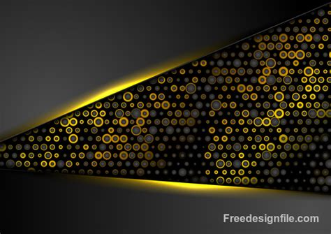 Black Yellow Circles Glow Background Vector Free Download