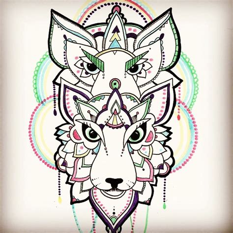 Mandala Wolf Drawing Free Download On Clipartmag