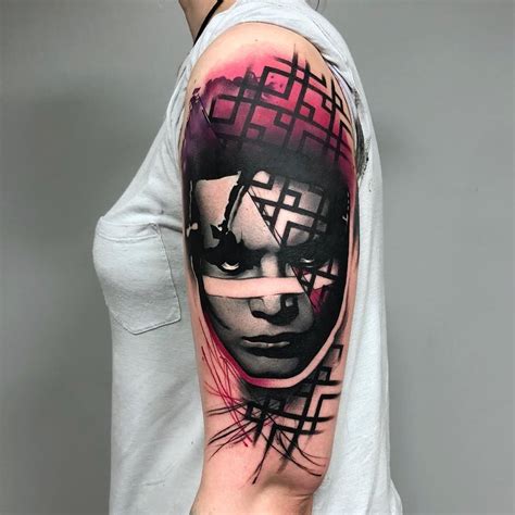 Tattoo Artist Rich Harris Authors Style Color Abstract Portrait Realism