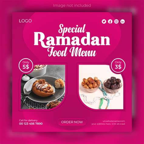 Premium Vector Ramadan Special Food Menu Sale Social Media Post
