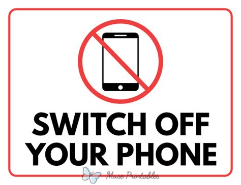 Printable Switch Off Your Phone Sign