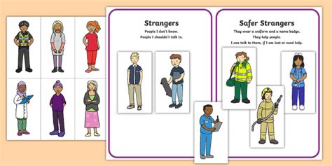 Free Who Are Safer Strangers Sorting Activity