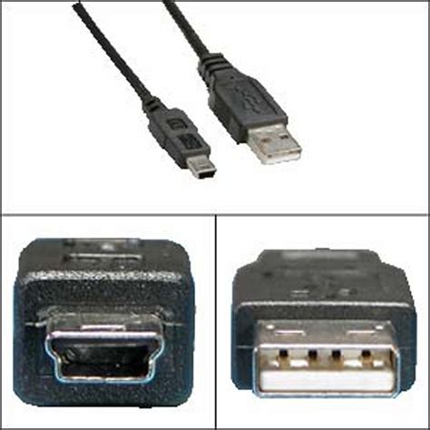 Cable Usb A To Mini B 5 Pin Black 15 Compatible Cable Inc