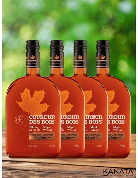 Pack De 4 Liqueurs De Whisky Au Sirop Dérable Coureur Des Bois Kanata