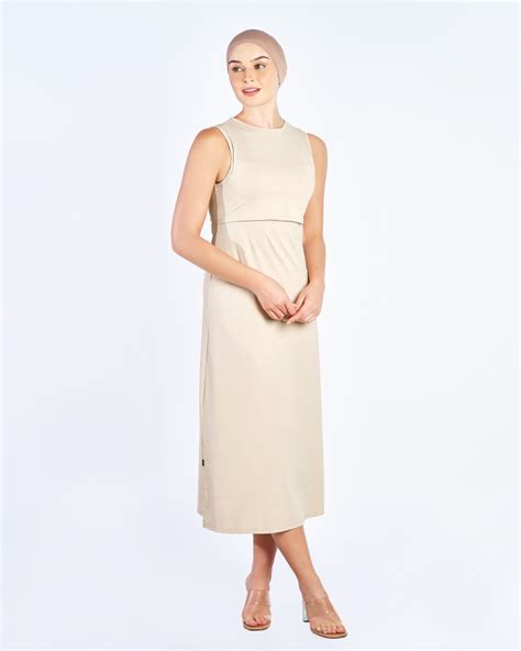 NWEAR SLEEVELESS DRESS NUDE Naelofar Com