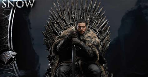 Game Of Thrones Jon Snow Sits On The Iron Throne With Prime 1 Studio