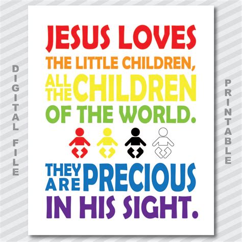 Jesus Loves The Little Children Printable 8x10