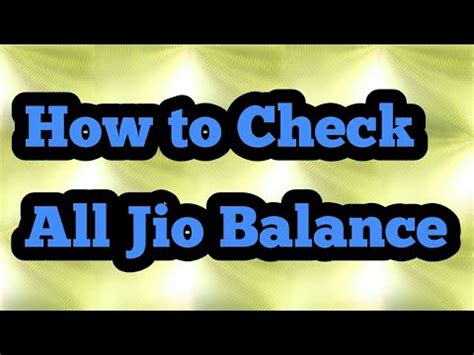 The available jio internet balance for the day will pop up on your mobile screen. How to check Reliance jio balance in 2019 - YouTube