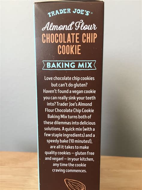 Both almond flour and almond meal appear at trader joe's. Trader Joe's Almond Flour Chocolate Chip Cookie Baking Mix