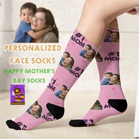 Happy Mothers Day Socks I Love Mom Happy Anniversary Etsy