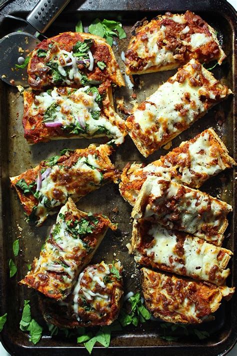Enjoy a slice of pizza without the guilt thanks to these homemade healthy pizza recipes! Homemade French Bread Pizza Recipe-Simple Green Moms