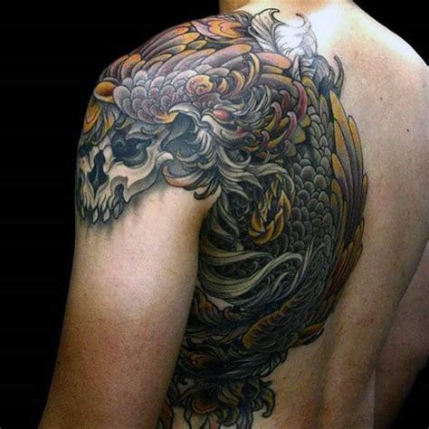 40 Phoenix Back Tattoo Designs For Men - Flaming Bird Ideas