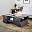 Furniture Of America Colston Contemporary Glass Top Coffee Table 