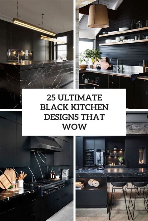 25 Ultimate Black Kitchen Designs That Wow Shelterness