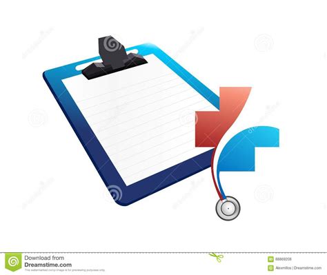 Medical Chart Clipboard Illustration Design Stock Illustration