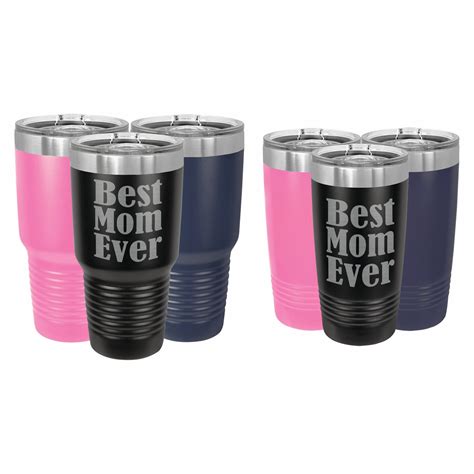 Mom Ts Best Mom Ever Engraved Tumbler 20 Oz Or 30 Ounce With Lid