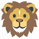 Lion Emoji Clipart Face Icon Transparent Svg