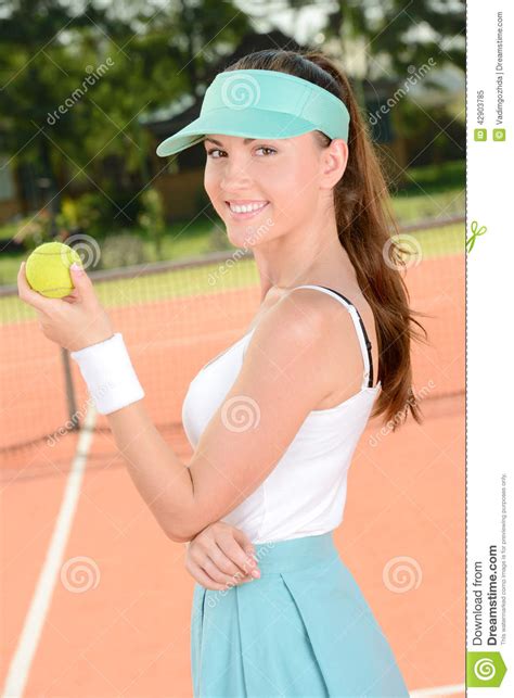 Tennis Court Stock Image Image Of Girl Match Lifestyle 42903785