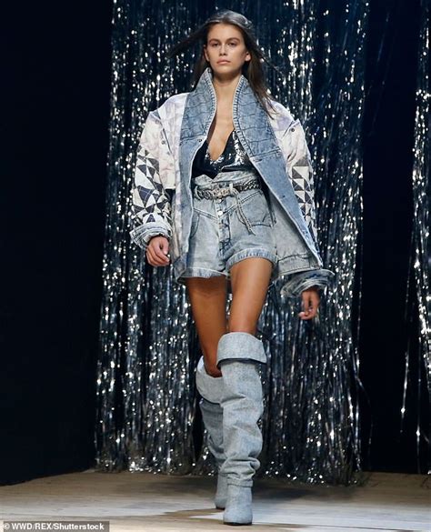 Kaia Gerber Hits The Catwalk In Two Outfits At Isabel Marant Show For