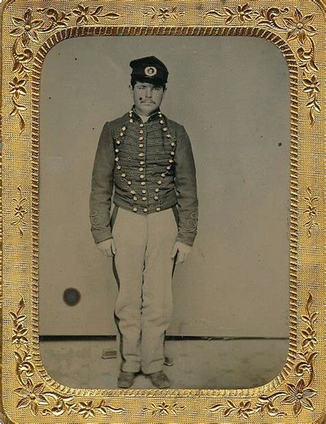 Rare Quarter Plate Tintype Of A Member Of The 3rd New Jersey Cavalry