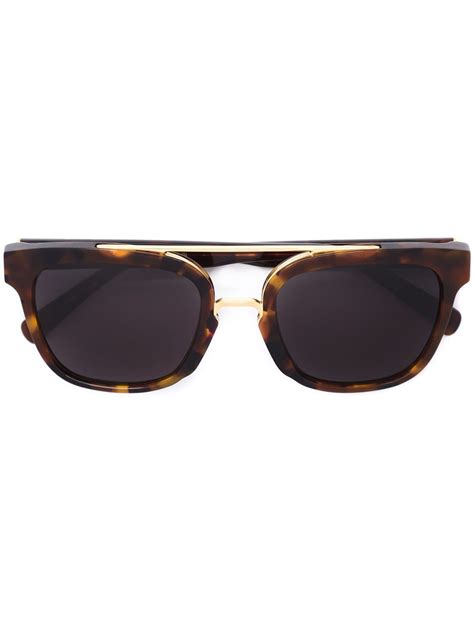 Retrosuperfuture Square Frame Sunglasses In Brown Lyst