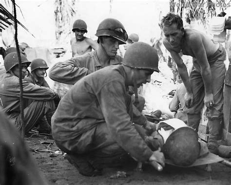 Doctors Treat Wounded Marines At Front Line Aid Station On Guam World