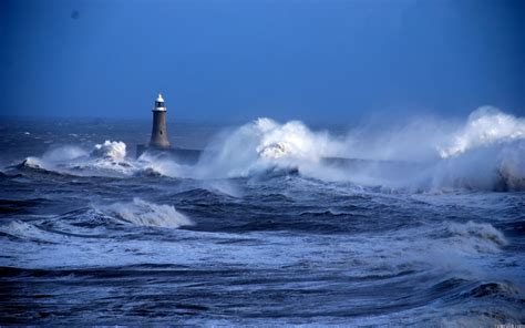 Images Nature Lighthouses Waves Coast 1920x1200