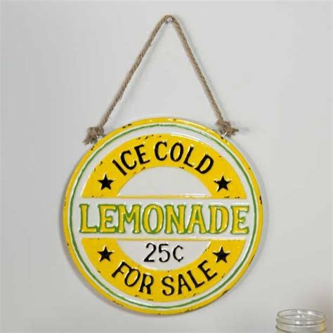 ice cold lemonade sign antique farmhouse